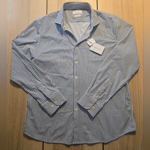 Classic Blue Striped Dress Shirt